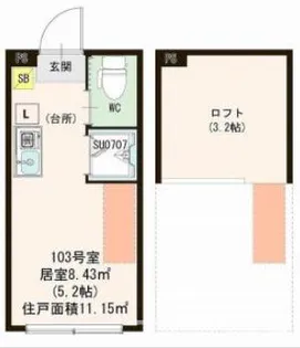 東京都北区志茂5【アパート】の間取り