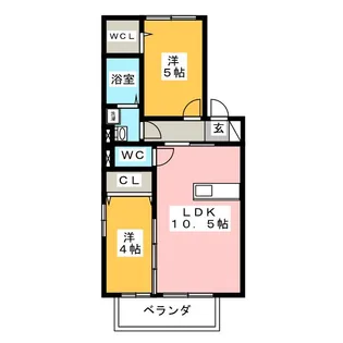 ハイム西五城III【2階】の間取り