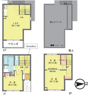 東京都三鷹市上連雀4【一戸建】の間取り