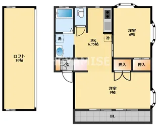 ロイヤルハウス目代【1階】の間取り