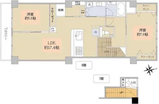 パークサイドレヂデンス【7階】の間取り