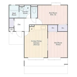 LSY-18 アドヴァンスI【1階】の間取り