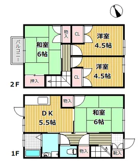 宮城県仙台市宮城野区小鶴2【一戸建】の間取り