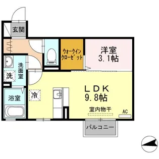 新潟県新潟市東区下木戸2【アパート】の間取り