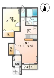 ルミナスコートA【1階】の間取り