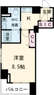 ユリカロゼ五反野III【8階】の間取り