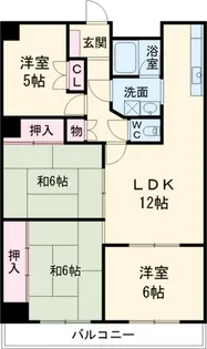アミティハイツ第2大久保【1階】の間取り