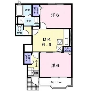 2DKの間取り画像