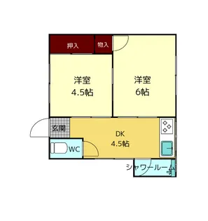 ウイングスター生駒俵口【1階】の間取り