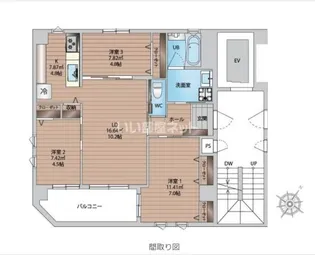 AmbitiousX(アンビシャスX)【4階】の間取り