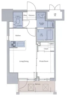 1LDKの間取り画像