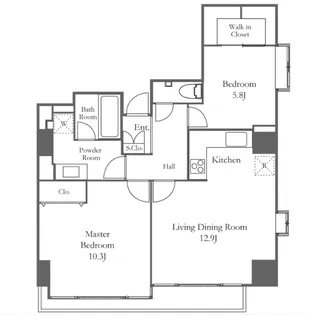 品川プリンス・レジデンス【6階】の間取り