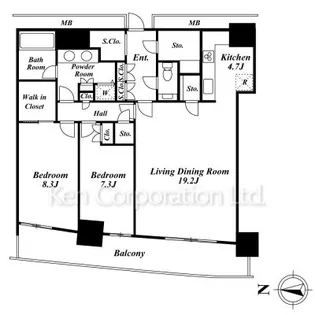 M.M.TOWERS FORESIS L棟【9階】の間取り