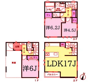 神奈川県横浜市鶴見区平安町1【一戸建】の間取り