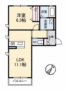 シャーメゾン アリエッタII【2階】の間取り