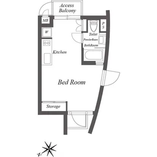 東京都港区赤坂6【マンション】の間取り