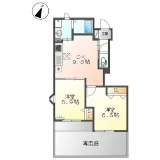 広島県福山市駅家町大字近田【アパート】の間取り