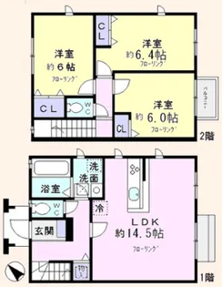 東京都世田谷区宇奈根3【一戸建】の間取り