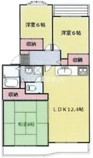 ロイヤルハイツ1【4階】の間取り