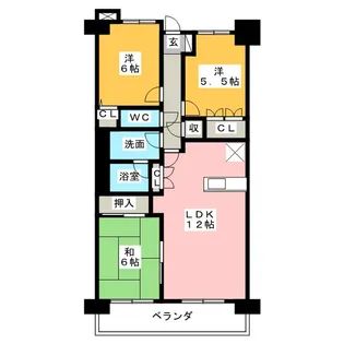 ファミリアーレ名駅【11階】の間取り