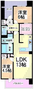 神奈川県川崎市多摩区登戸【マンション】の間取り