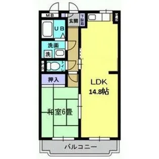 駒西ハイツI【1階】の間取り
