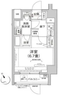ルフレイムーブル立川【1階】の間取り