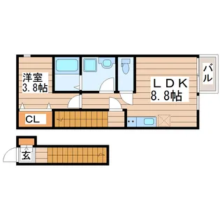 あすとpark名取【2階】の間取り