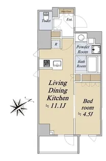 クレストコート旗の台【4階】の間取り