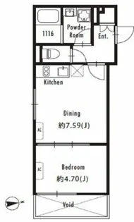 プライマル東新宿【4階】の間取り