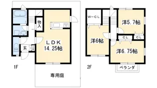 京都府京都市北区上賀茂今井河原町【一戸建】の間取り