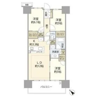 グランセンス吉川美南ステーションコート【8階】の間取り