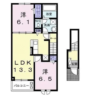 レイフォレスト曙町【2階】の間取り