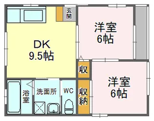 ラークハウス C・D【2階】の間取り