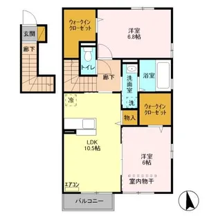 エスポワール A【2階】の間取り