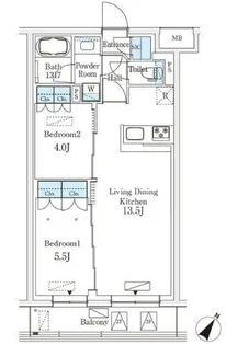 東京都渋谷区代々木4【マンション】の間取り