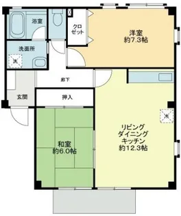 フォブールタウン南田宮C【2階】の間取り