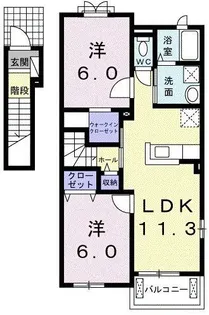 渡月橋【2階】の間取り
