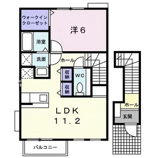 サンライズA【2階】の間取り