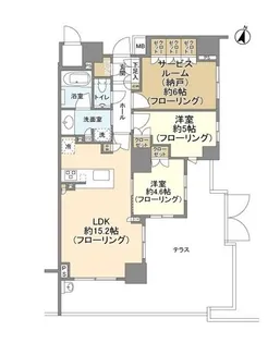 ブランズ東品川【1階】の間取り