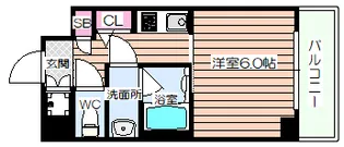 BLANC弁天町駅前【5階】の間取り