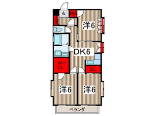 テラス秋津【1階】の間取り