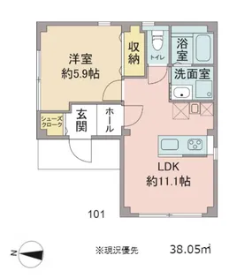 メイワファイブ【1階】の間取り