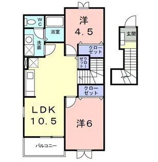 サイド バイ サイドA【2階】の間取り