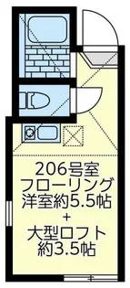 ユナイト宮田町ジョルディ・アルバ【2階】の間取り