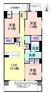 シャルマンフジ和歌山駅ステーションネクスト【6階】の間取り