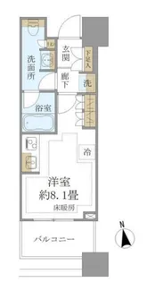 白金ザ・スカイ East【14階】の間取り