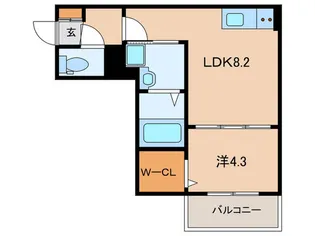 砂津新築アパート【1階】の間取り