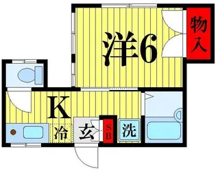 コーポカネマツ【1階】の間取り