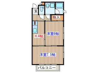 メゾンアム-ル【1階】の間取り